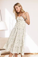 Ruffled Top Floral Midi Dress - Sage or Lavender