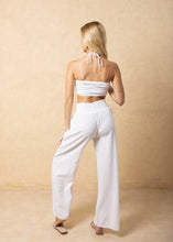 COTTON PANTS WITH SMOCKED WAIST- BLACK, WHITE OR BABY BEIGE