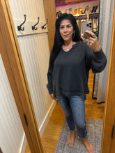 Mineral Washed Waffle Raglan Long Sleeve Top - Assorted Colors