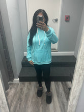 Shabby Distressed Drawstring Hoodie - Pink, White or Light Blue