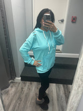 Shabby Distressed Drawstring Hoodie - Pink, White or Light Blue