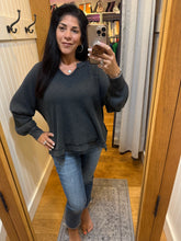 Mineral Washed Waffle Raglan Long Sleeve Top - Assorted Colors