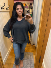 Mineral Washed Waffle Raglan Long Sleeve Top - Assorted Colors
