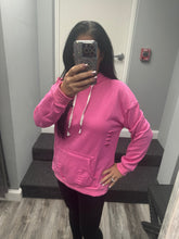 Shabby Distressed Drawstring Hoodie - Pink, White or Light Blue