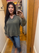 Mineral Washed Waffle Raglan Long Sleeve Top - Assorted Colors