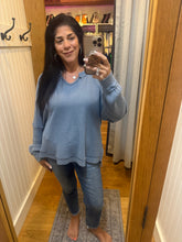 Mineral Washed Waffle Raglan Long Sleeve Top - Assorted Colors