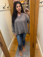Mineral Washed Waffle Raglan Long Sleeve Top - Assorted Colors