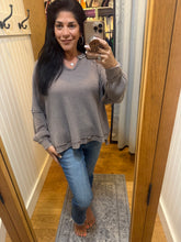 Mineral Washed Waffle Raglan Long Sleeve Top - Assorted Colors