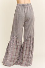 Mineral Washed Boho Pattern Patched Pants - Ash Oak or Charcoal