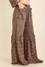 Mineral Washed Boho Pattern Patched Pants - Ash Oak or Charcoal
