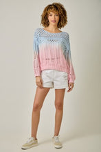 Ombre Waterdye Open Stitch Knitted Pullover - Lemon/Lilac or Blue/Pink