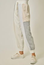 Color Block Track Pants - Oatmeal Mix or Green/Grey