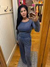 Mineral Washed French Terry Off Duty Set - Navy
