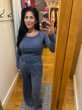 Mineral Washed French Terry Off Duty Set - Navy