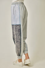 Color Block Track Pants - Oatmeal Mix or Green/Grey