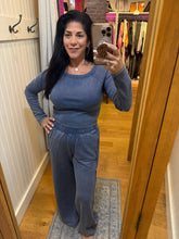 Mineral Washed French Terry Off Duty Set - Navy