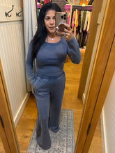 Mineral Washed French Terry Off Duty Set - Navy
