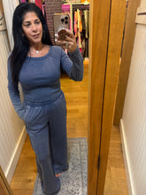 Mineral Washed French Terry Off Duty Set - Navy