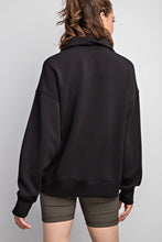 Modal Scuba Quarter Zip Funnel Neck Pullover - Espresso, Black or Mocha
