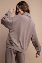 Modal Scuba Quarter Zip Funnel Neck Pullover - Espresso, Black or Mocha