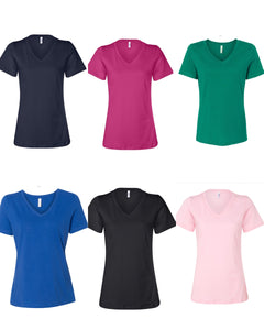 BELLA + CANVAS - Women’s Relaxed Jersey V-Neck Tee - Assorted Colors