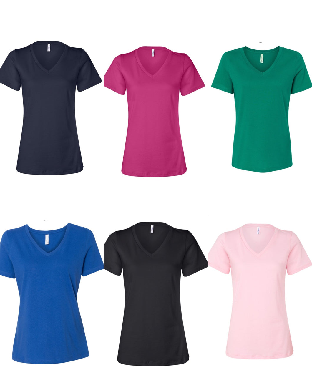BELLA + CANVAS - Women’s Relaxed Jersey V-Neck Tee - Assorted Colors