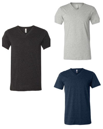 BELLA + CANVAS - Women's Relaxed Heather CVC V-Neck Tee - Assorted Colors