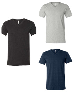 BELLA + CANVAS - Women's Relaxed Heather CVC V-Neck Tee - Assorted Colors