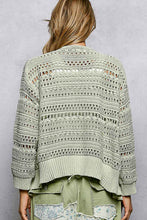 POL soft, open-knit sweater cardigan - Dandelion, Lime or Powder Blue
