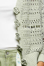 POL soft, open-knit sweater cardigan - Dandelion, Lime or Powder Blue