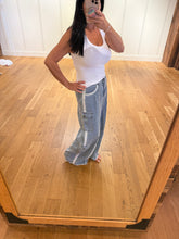 POL relaxed fit in twill with trim detail pointed solid pattern pants - Denim or Khaki Olive