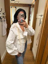 POL Balloon Sleeve Hoodie Jacket In Double Gauze - Black, Natural or Off White