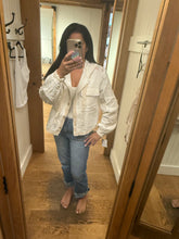 POL Balloon Sleeve Hoodie Jacket In Double Gauze - Black, Natural or Off White