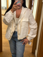 POL Balloon Sleeve Hoodie Jacket In Double Gauze - Black, Natural or Off White