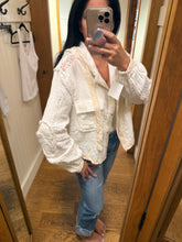 POL Balloon Sleeve Hoodie Jacket In Double Gauze - Black, Natural or Off White