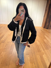 POL Balloon Sleeve Hoodie Jacket In Double Gauze - Black, Natural or Off White