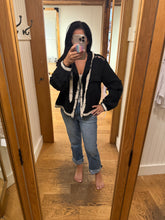 POL Balloon Sleeve Hoodie Jacket In Double Gauze - Black, Natural or Off White