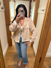 POL Balloon Sleeve Hoodie Jacket In Double Gauze - Black, Natural or Off White