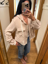 POL Balloon Sleeve Hoodie Jacket In Double Gauze - Black, Natural or Off White