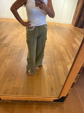 POL relaxed fit in twill with trim detail pointed solid pattern pants - Denim or Khaki Olive