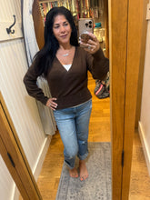 Wrap V Neck Sweater - Assorted Colors