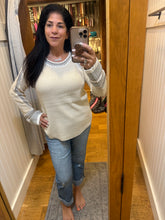 Raglan Sleeve Trim Detail Sweater Top - Black or Ivory