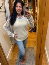 Raglan Sleeve Trim Detail Sweater Top - Black or Ivory