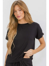 Women's Relaxed Fit Rolled Sleeve French Terry Tee - Assorted Colors