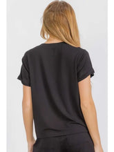 Women's Relaxed Fit Rolled Sleeve French Terry Tee - Assorted Colors