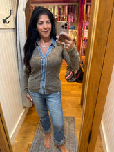 Washed Thermal Button Down Top - Assorted Colors