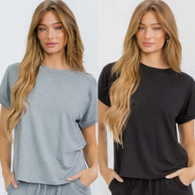 Women's Relaxed Fit Rolled Sleeve French Terry Tee - Assorted Colors