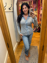 Washed Thermal Button Down Top - Assorted Colors