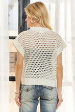 Drop Shoulder Floral Sweater Top - Green/White or White/Orange