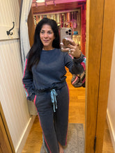 Color Block Terry Sweatpants - Navy Combo